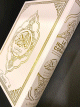 Le Noble Coran et la traduction francaise du sens de ses versets (bilingue francais/arabe) - Grand format (21 x 28,50 cm) - Couverture rigide similicuir de luxe (doree) - Couleur blanc dore