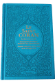 Le Saint Coran Rainbow (Arc-en-ciel) - Francais/arabe avec transcription phonetique - Edition de luxe (Couverture Cuir Bleu doree)