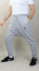 Pantalon jogging type Sarouel coton molletonne zippe aux chevilles pour homme - Marque Best Ummah - Couleur Gris clair chine