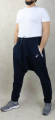 Pantalon jogging Sarouel leger pour homme poches zip blanches - Marque Best Ummah - Couleur Bleu marine