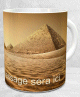 Mug Cadeau personnalisable - Tasse avec deux messages personnalises - (Egypte - Pyramide - Desert)
