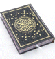 Le Coran en langue arabe avec pages Arc-en-ciel - Couverture de luxe cuir de couleur Noir dore