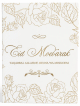 Carte de vœux islamique Aïd Moubarak - Motif Roses Dorées - Eid Moebarak