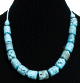 Collier ethnique artisanal femme imitation corail turquoise et perles